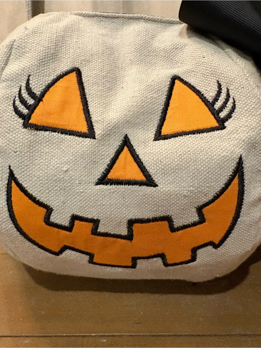 Heirloom quality boutique trick or treat Halloween pumpkin bag